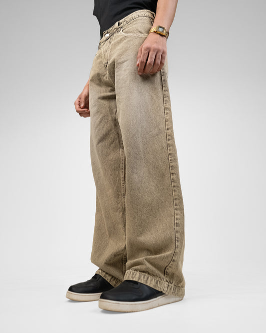 light brown baggy jeans 