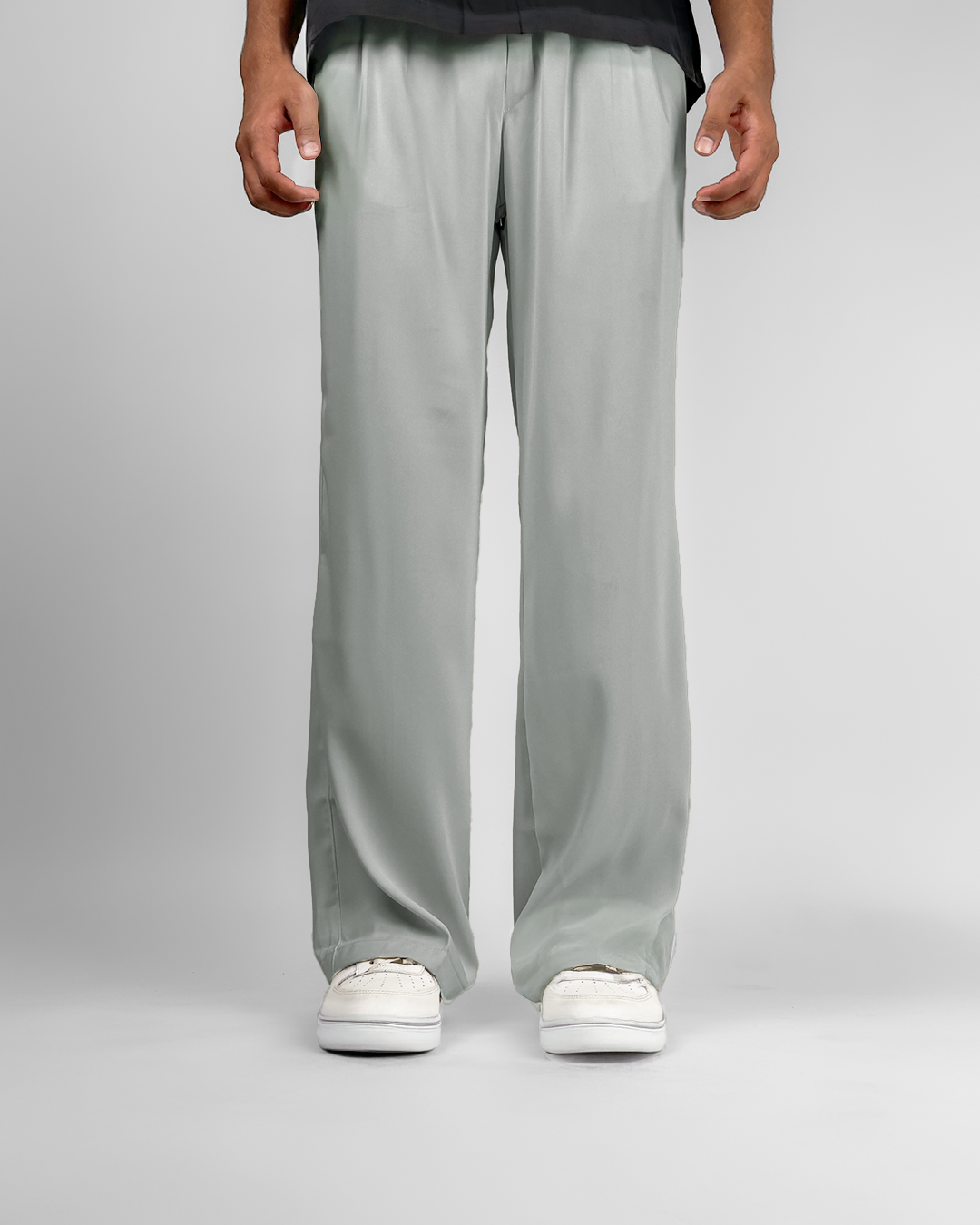 Light Grey Classic Korean Pants