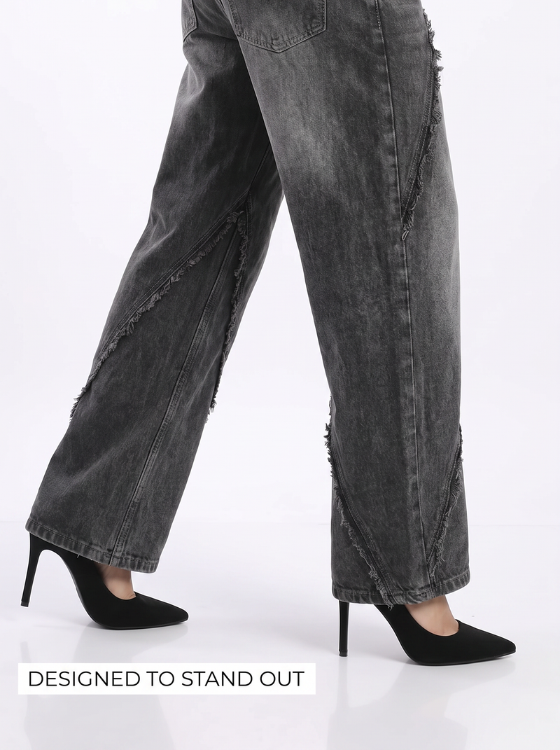 Feral Structured Baggy Jeans For Women.