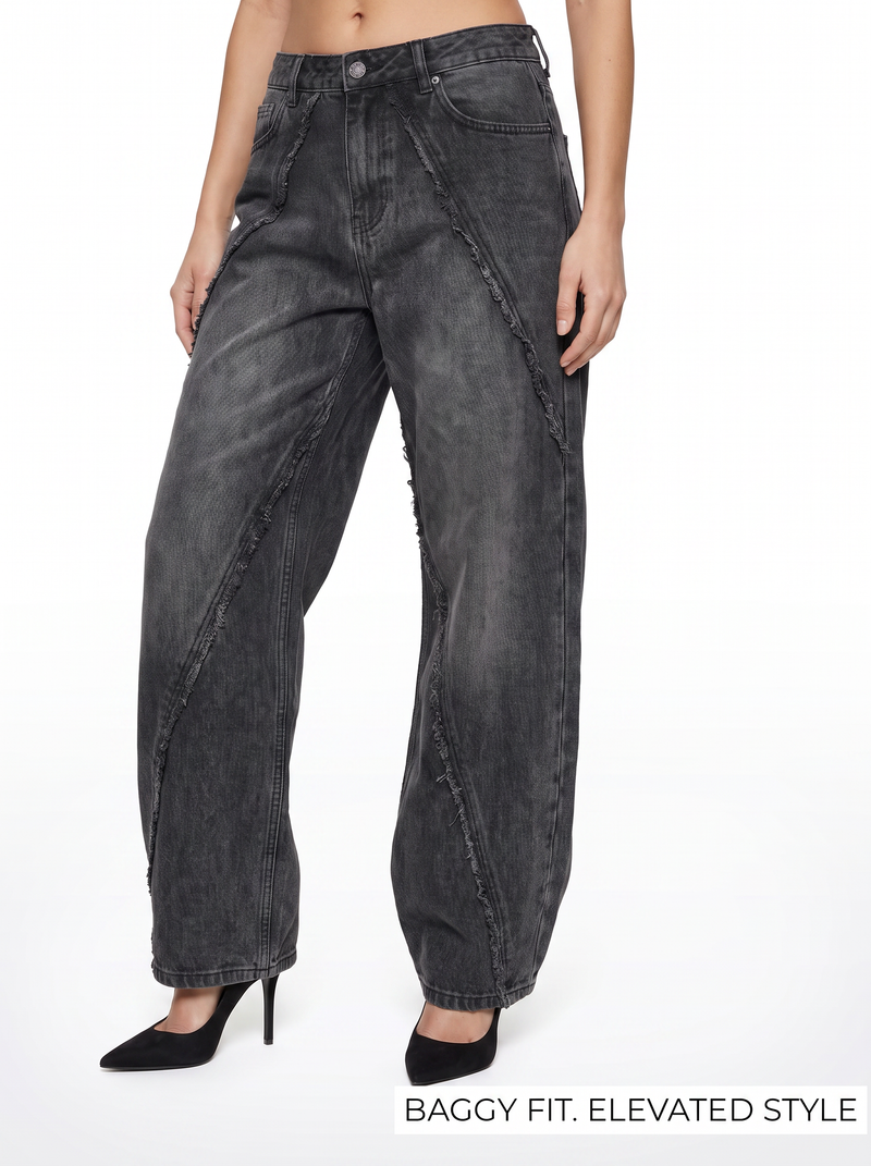 Feral Structured Baggy Jeans For Women.