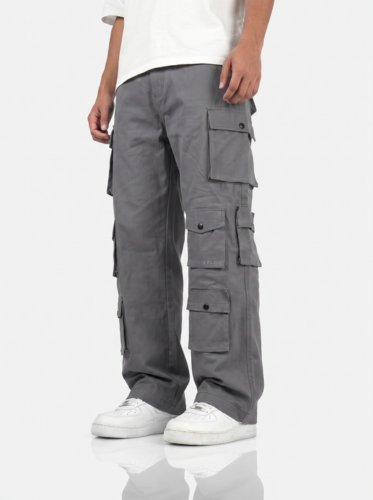 Charcoal Grey 12 Pocket Cargo Pants - Exclusive