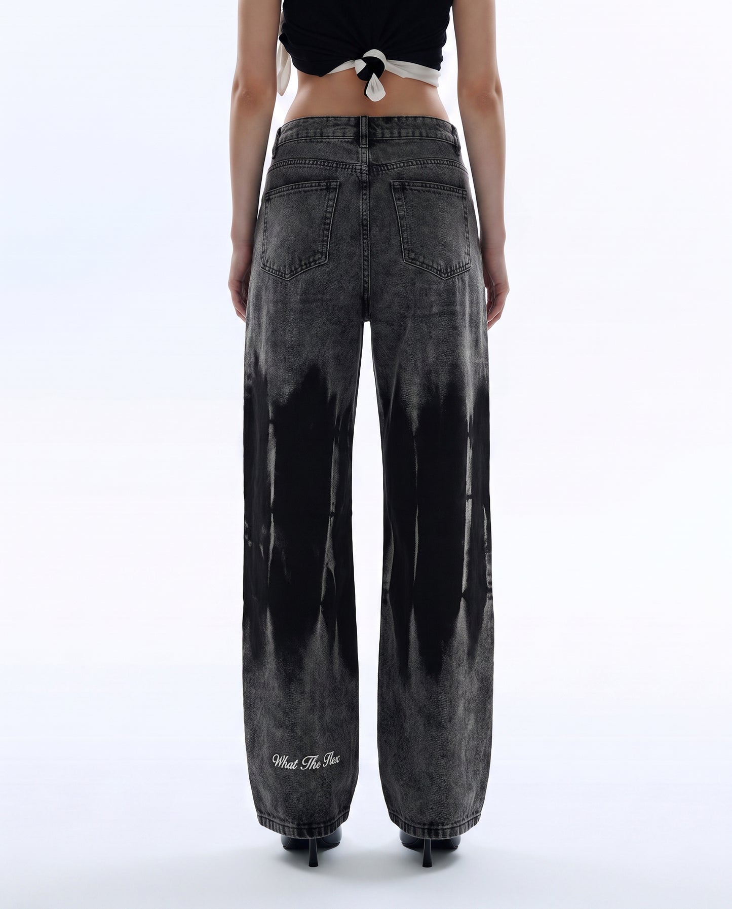 Nightmare Grey Baggy Jeans For Women.