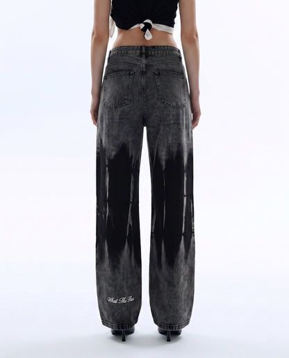 Nightmare Grey Baggy Jeans For Women.