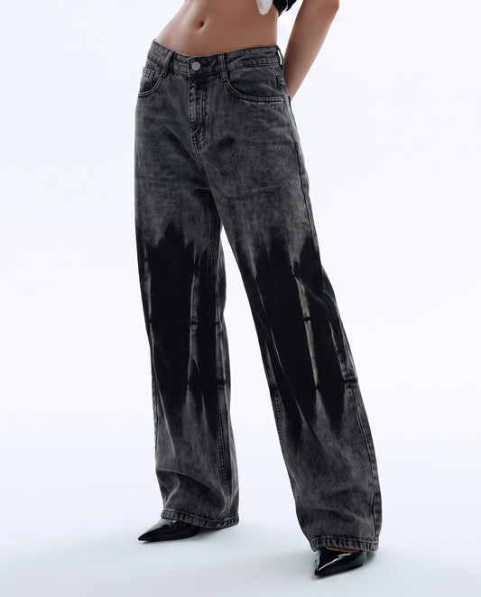 Nightmare Grey Baggy Jeans For Women
