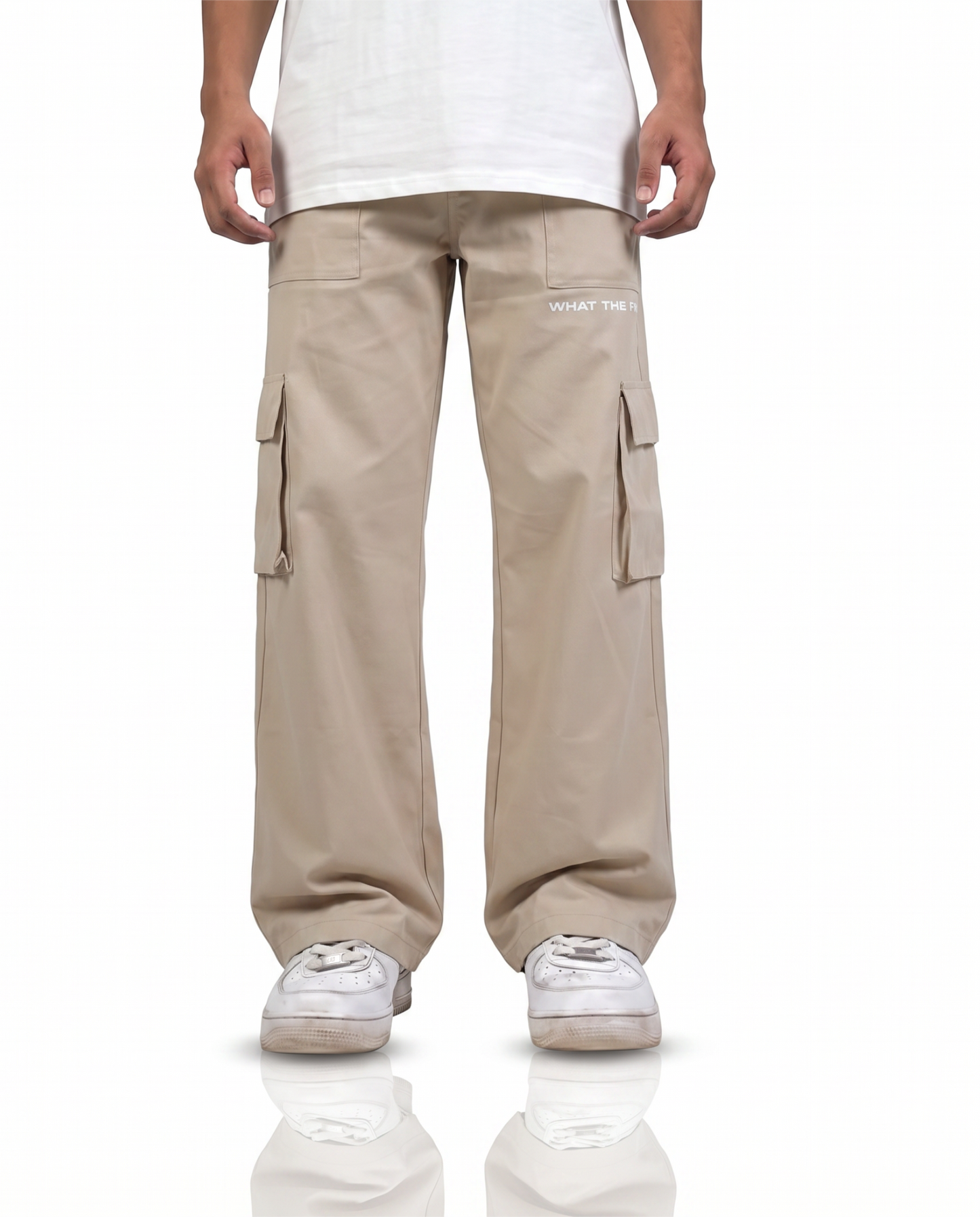 Solid Beige Unisex Cargo