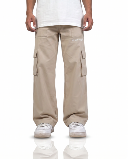 Solid Beige Unisex Cargo