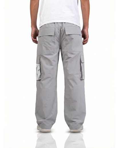 Ice Grey Parachute Pants