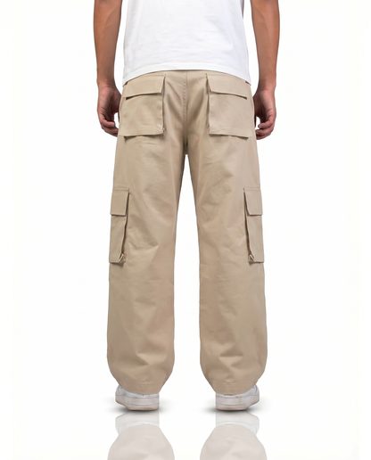 Solid Beige Unisex Cargo