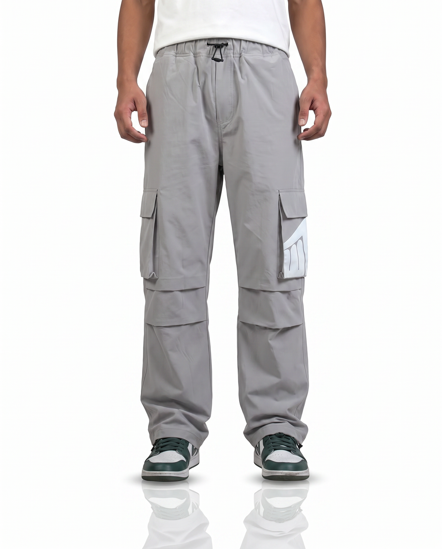 Ice Grey Parachute Pants