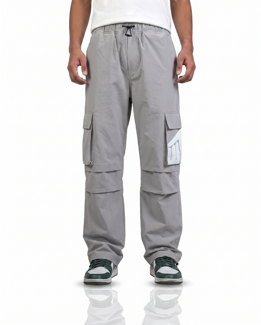 Ice Grey Parachute Pants
