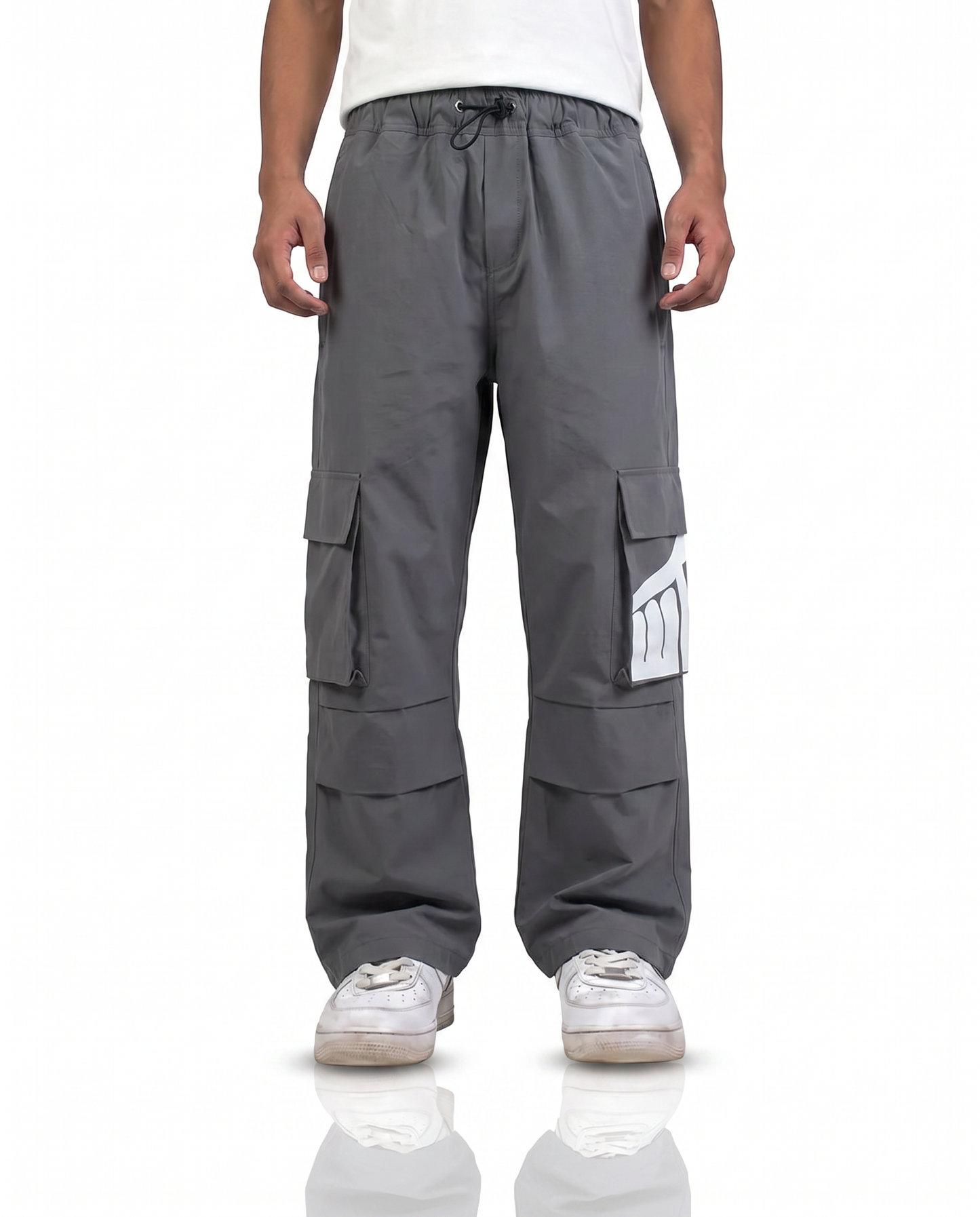 Grey Parachute Pants