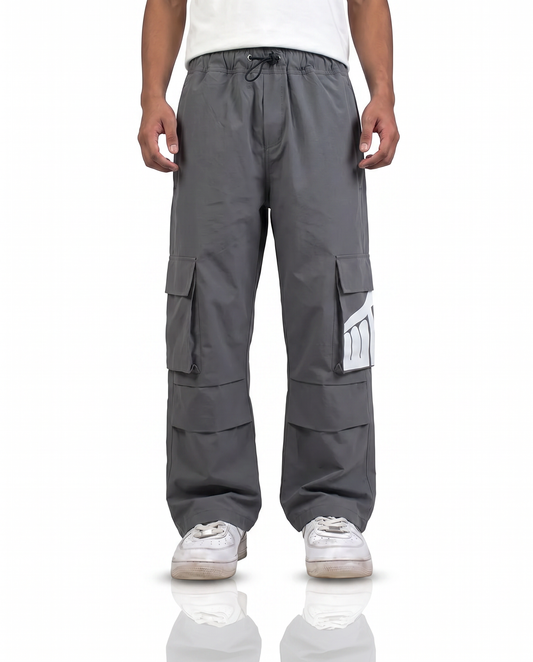 Grey Parachute Pants