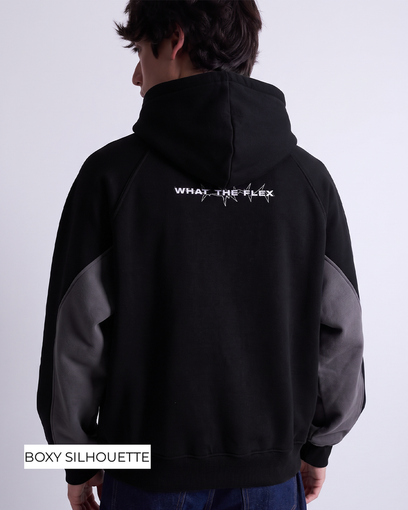 Ninja Masked Zipper Black Hoodie