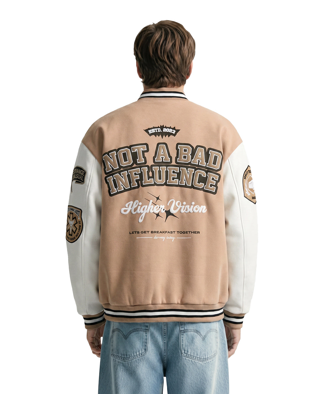 Not A Bad Influence Varsity Jacket