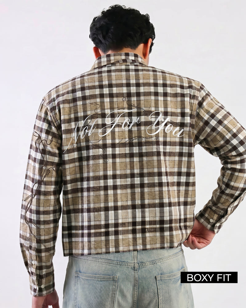 Not For You Plaid Checks Shirt