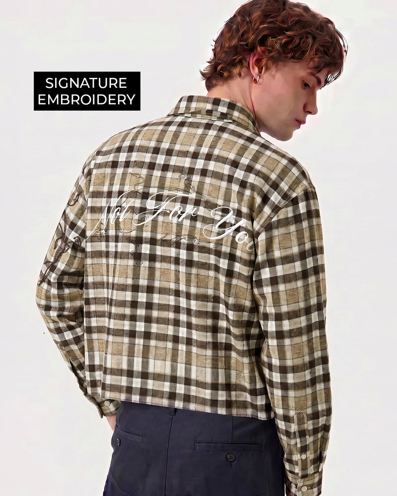 Not For You Plaid Checks Shirt