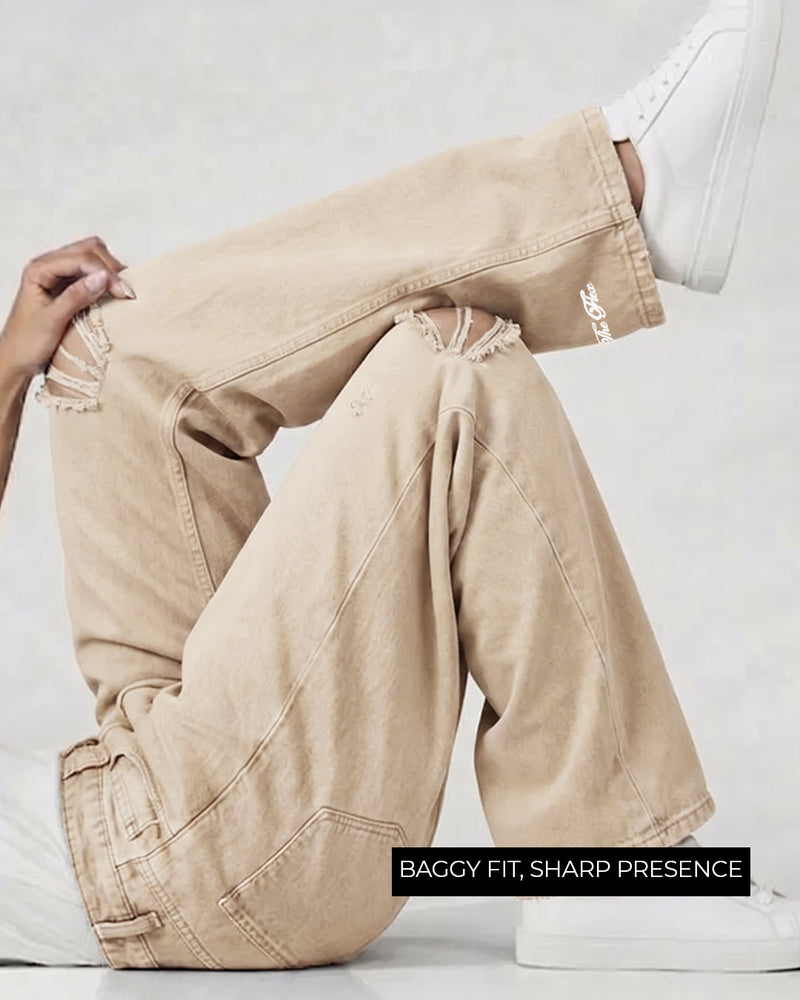 Oat Rugged Baggy Jeans