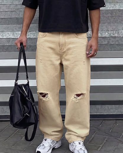 Oat Rugged Baggy Jeans