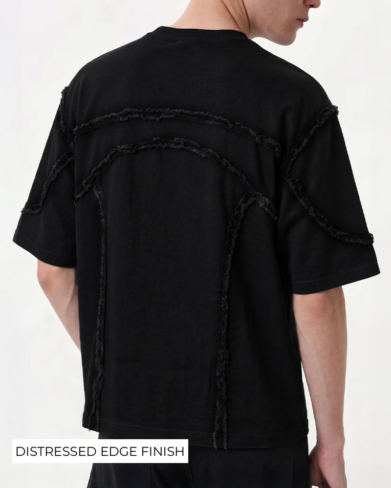 Offset Black Denim T-shirt
