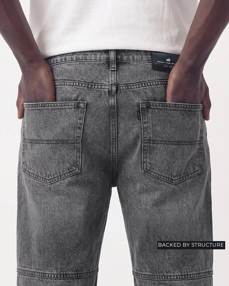 Panel 01 Grey Straight Cut jeans