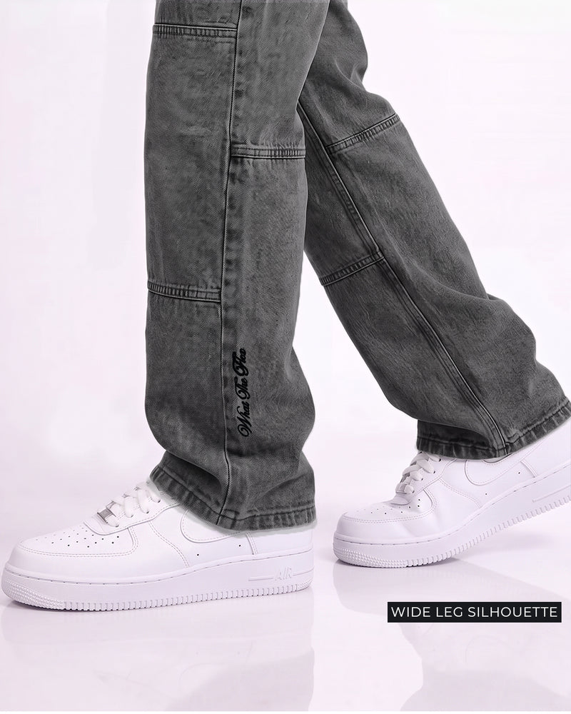 Panel 01 Grey Straight Cut jeans