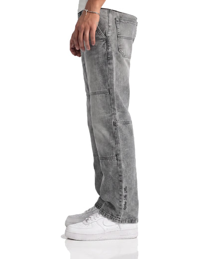 Panel 01 Grey Straight Cut jeans