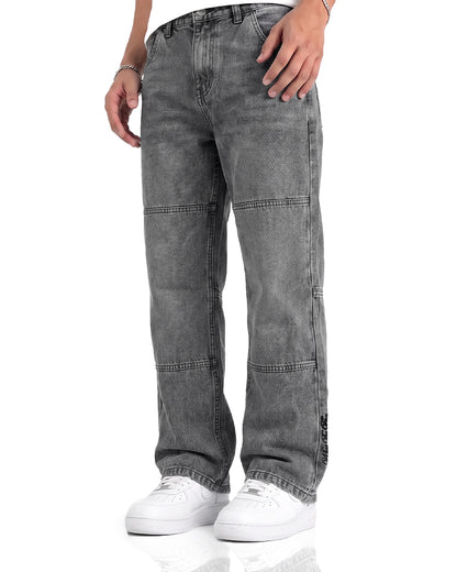 Panel 01 Grey Straight Cut jeans
