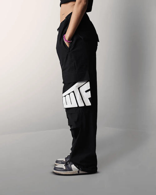 Black Parachute Pants - WHAT THE FLEX