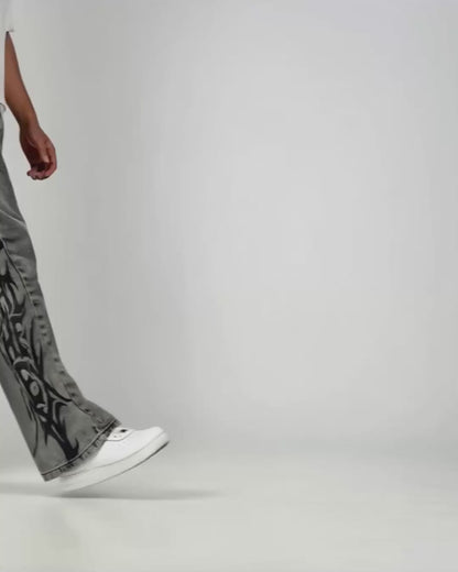 The Flex Symbol Grey Baggy Jeans