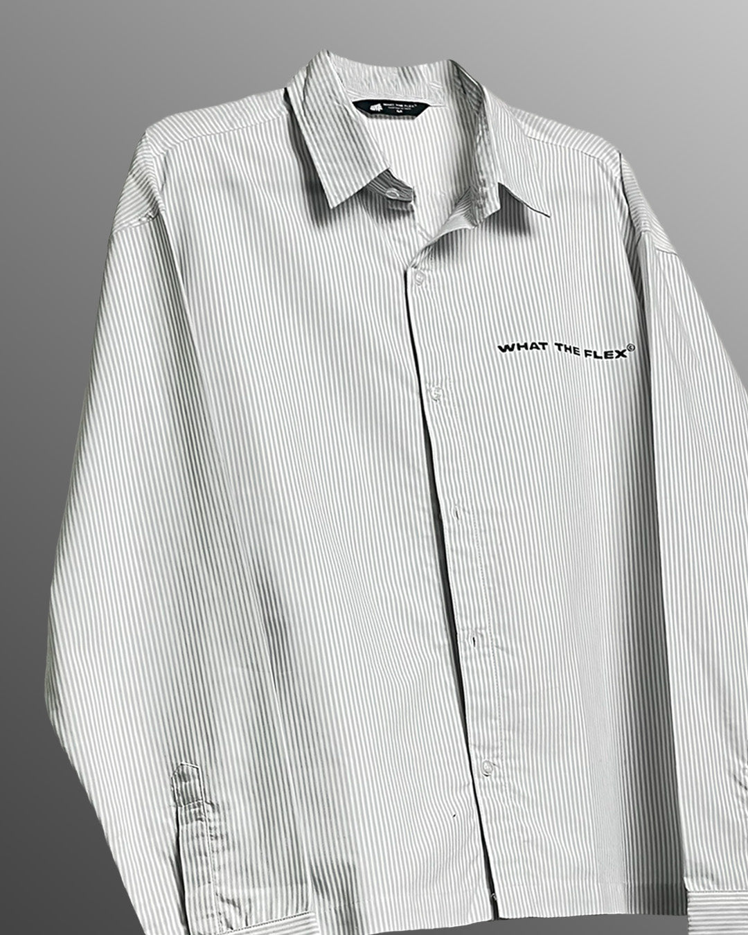 Progress Tribe Full Sleeves Blue and White Striped Shirt