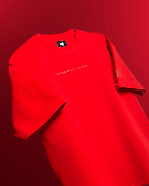 Basic Red Heavyweight T-shirt - WHAT THE FLEX