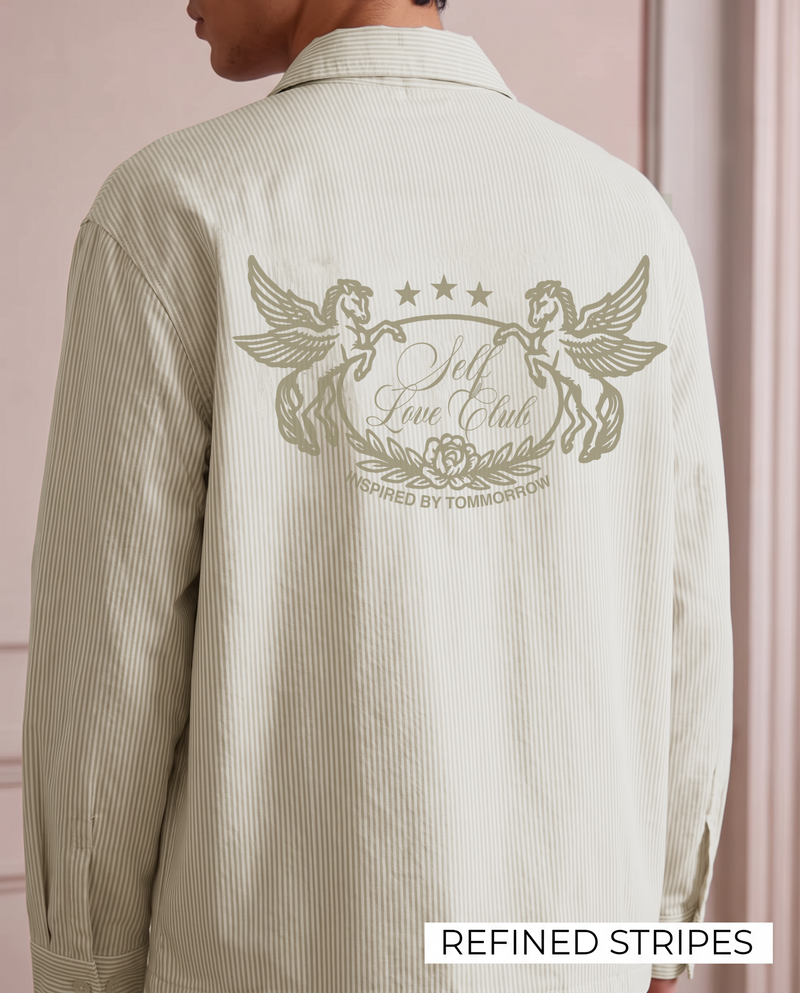 Self Love Club Full Sleeves Striped Shirt