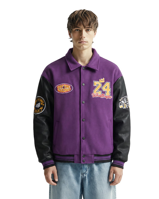 Take the Shot Purple Varsity Jacket