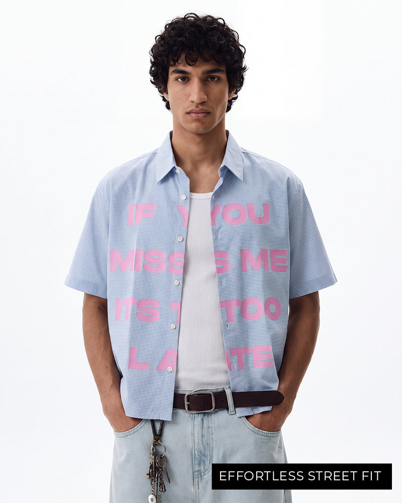Too Late Half Sleeves Checks Shirt