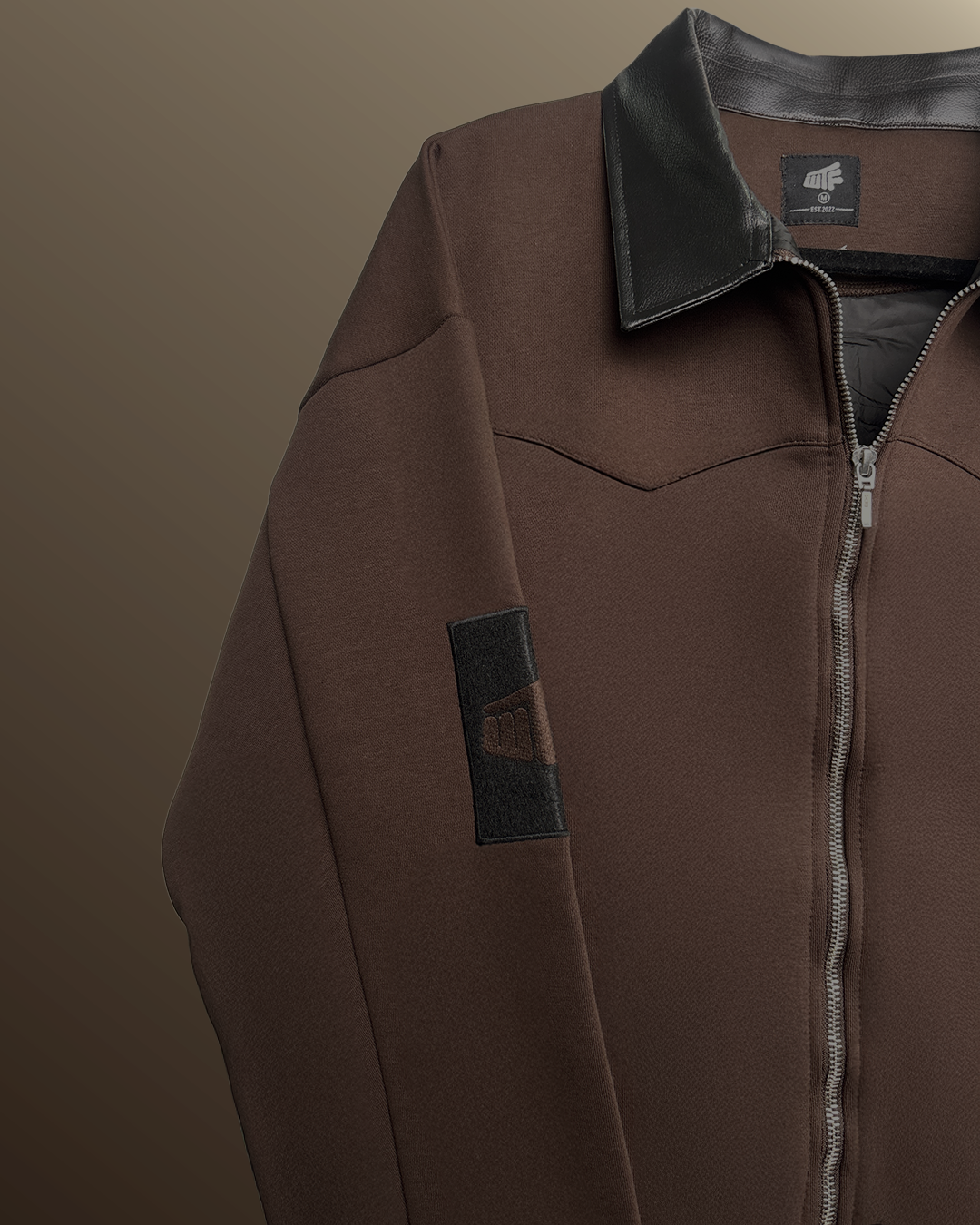 Cocoa Leather Cut Jacket