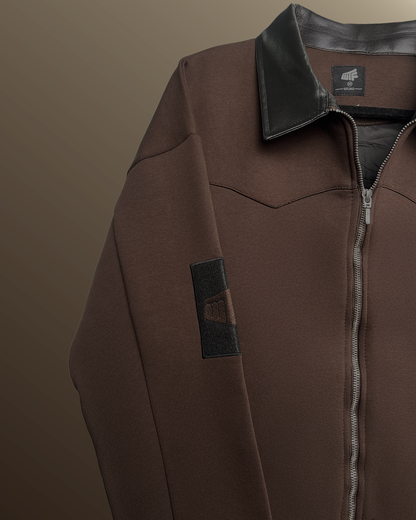 Cocoa Leather Cut Jacket