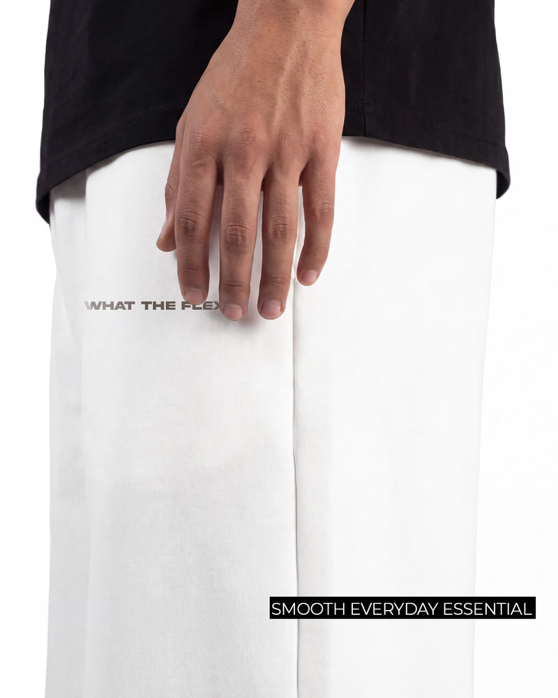 White Essential Cotton Pants