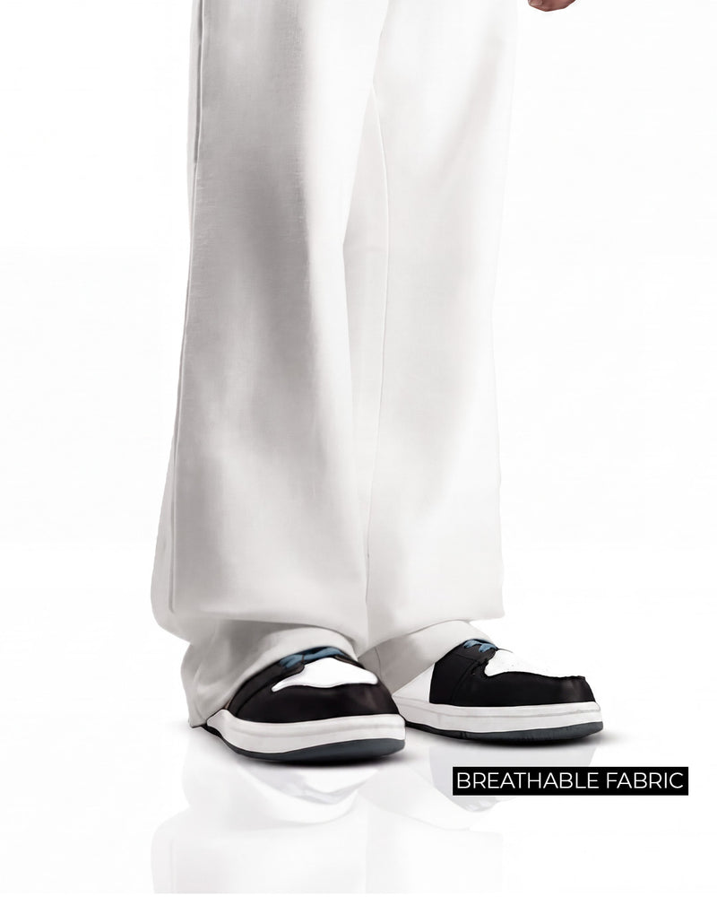 White Essential Cotton Pants