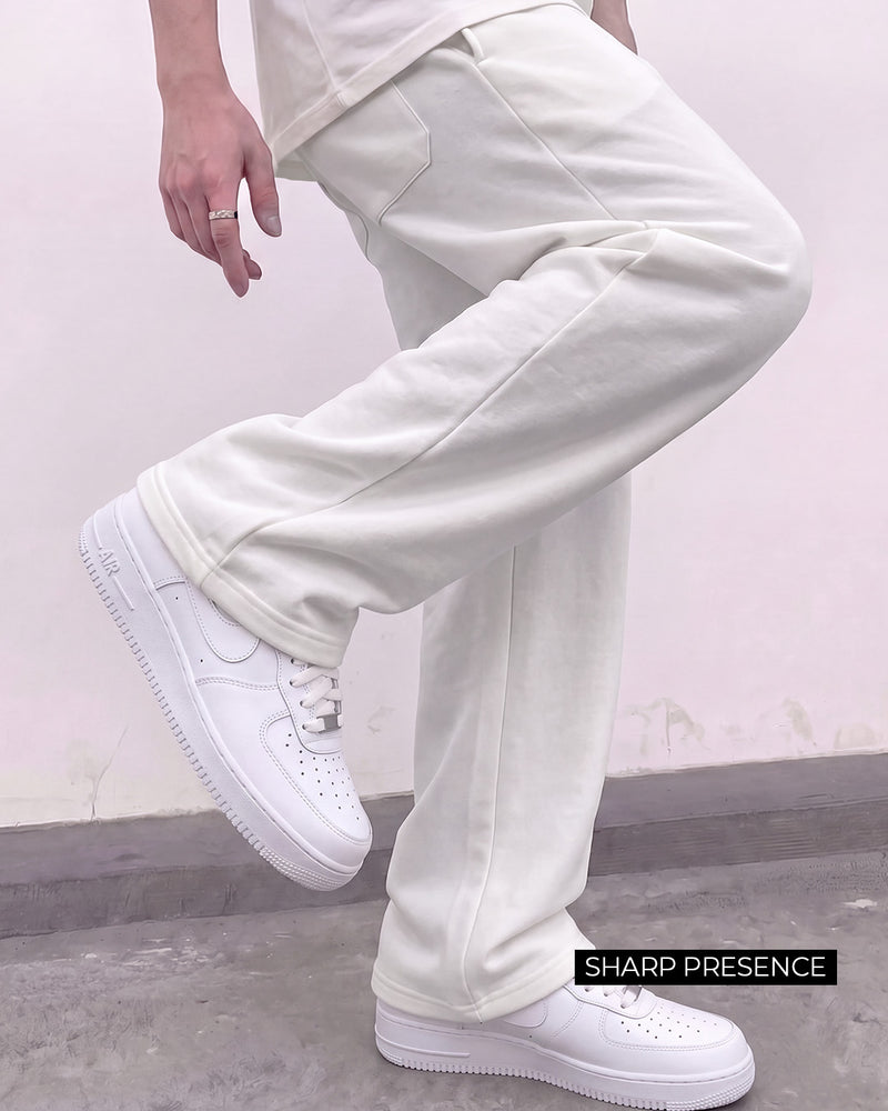 White Essential Cotton Pants
