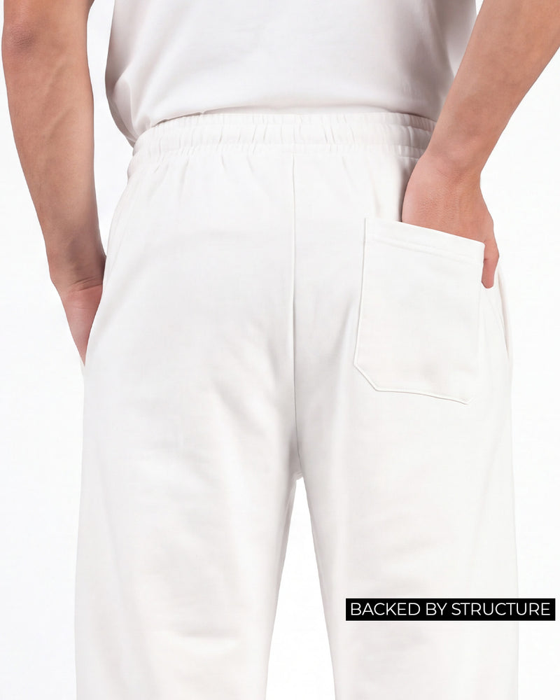 White Essential Cotton Pants