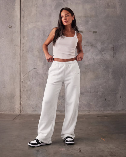 White Essential Cotton Pants