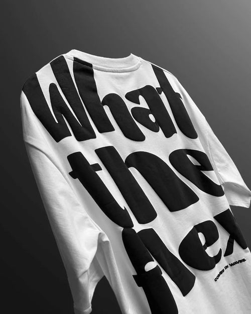 Bleed Flex White Heavyweight T-shirt - WHAT THE FLEX