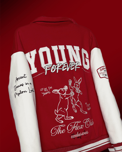 Young Forever Red Varsity Jacket