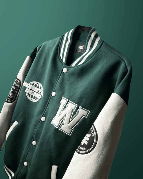 AESTHETIC AWARENESS VARSITY JACKET - WHAT THE FLEX